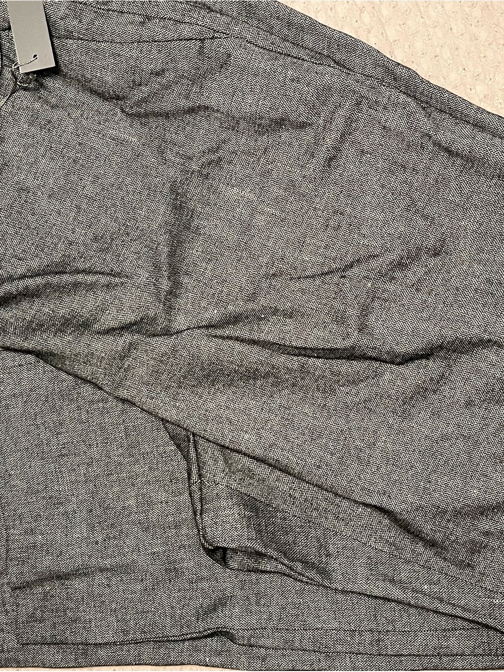 LOFT Black and White Textured Slim Trousers - Picture 3 of 4